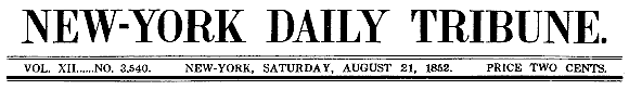 New York Daily Tribune banner